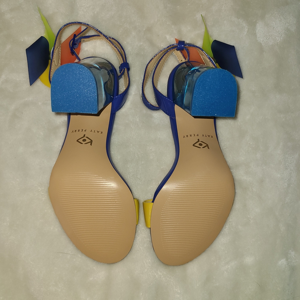 🌈 Katy Perry “Pinwheelz” Blue Multi Patent Heels – Size 5 (35) – Rare & Vibrant - Picture 7 of 10